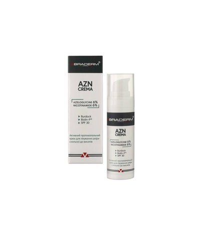 Сонцезахисний крем з протизапальним ефектом Braderm Azn Cream 30 ml 00-00000387 фото